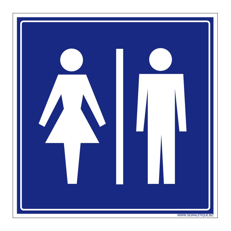 Panneau wc mixtes Femmes/Hommes